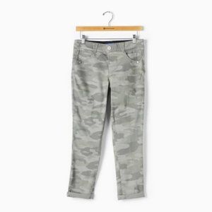 Camo Cuffed Ankle Skimmer Jeans